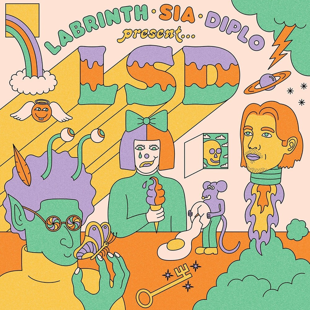 the album cover for LSD - Labrinth, Sia & Diplo present... LSD (5th Anniversary Edition) [sea glass LP]