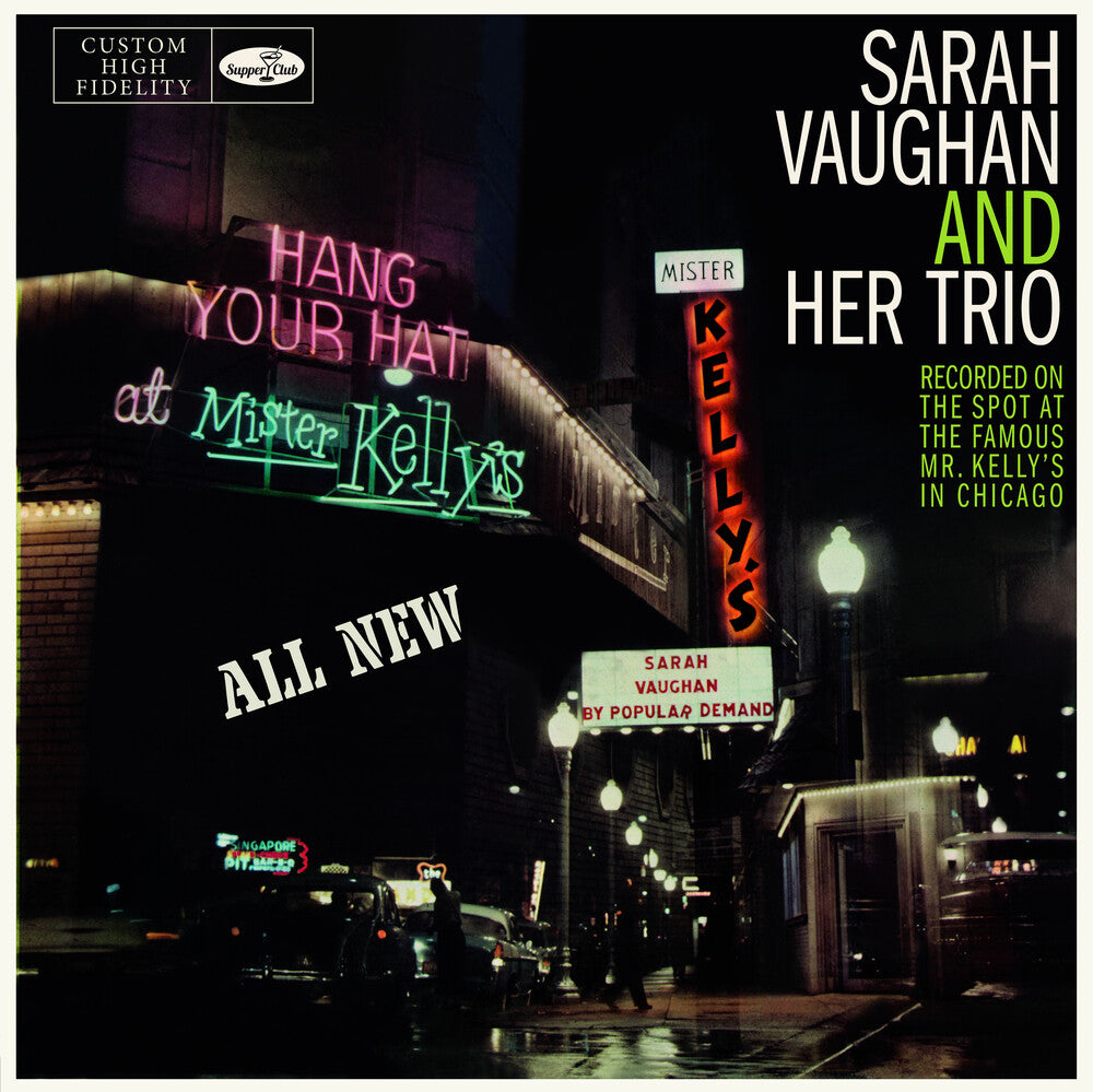 the album cover for Sarah Vaughan  & Her Trio - At Mister Kelly's (Bonus Tracks) [Limited Edition] [180 Gram] (Spa)