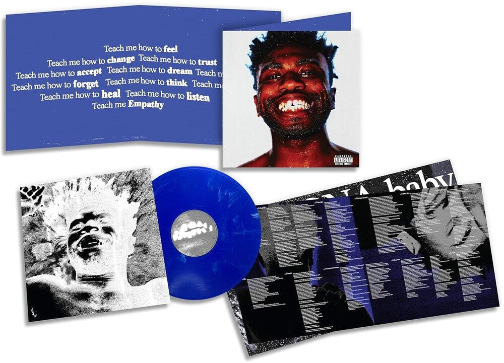 the album cover for Kevin Abstract - Arizona Baby [translucent blue with white swirl vinyl]
