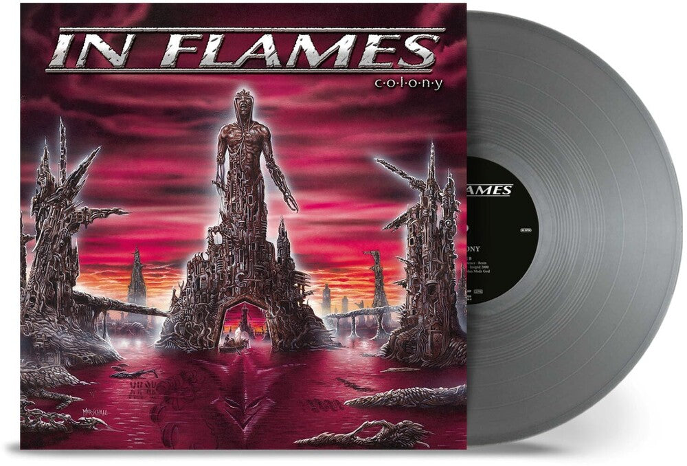 the album cover for In Flames - Colony (25th Anniversary) - Silver [Colored Vinyl] (Slv)