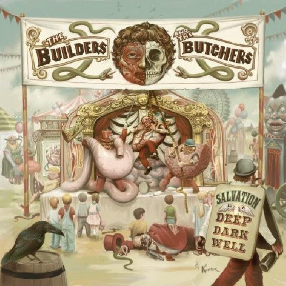 the album cover for Builders & Butchers - Salvation Is A Deep Dark Well (Blue) [Colored Vinyl]