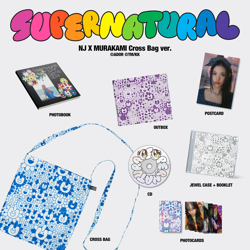 the album cover for NewJeans - Newjeans 'supernatural' Nj X Murakami (Cross Bag)