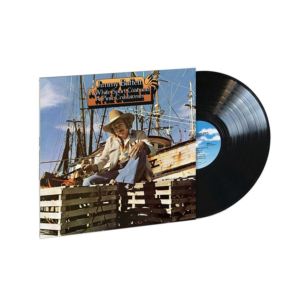 the album cover for Jimmy Buffett - White Sport Coat And A Pink Crustacean