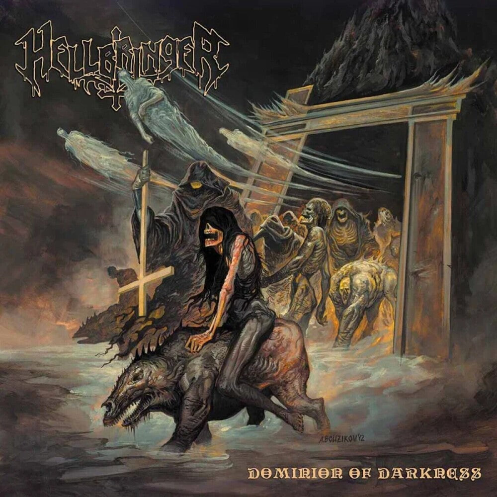 the album cover for Hellbringer - Dominion Of Darkness