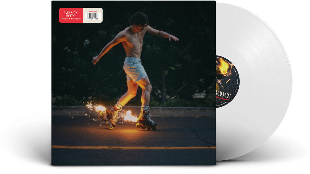 the album cover for Benson Boone - Fireworks & Rollerblades [Clear Vinyl]