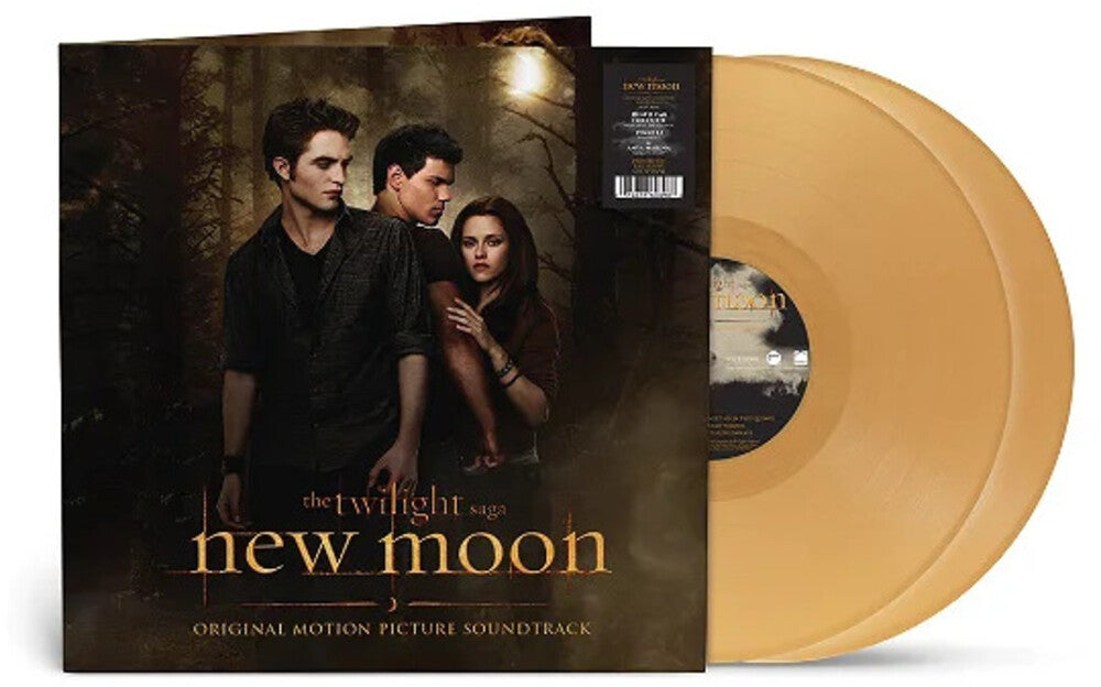 the album cover for Twilight Saga: New Moon - O.S.T. - Twilight Saga: New Moon (Original Soundtrack) - Limited 140-Gram Gold Colored Vinyl