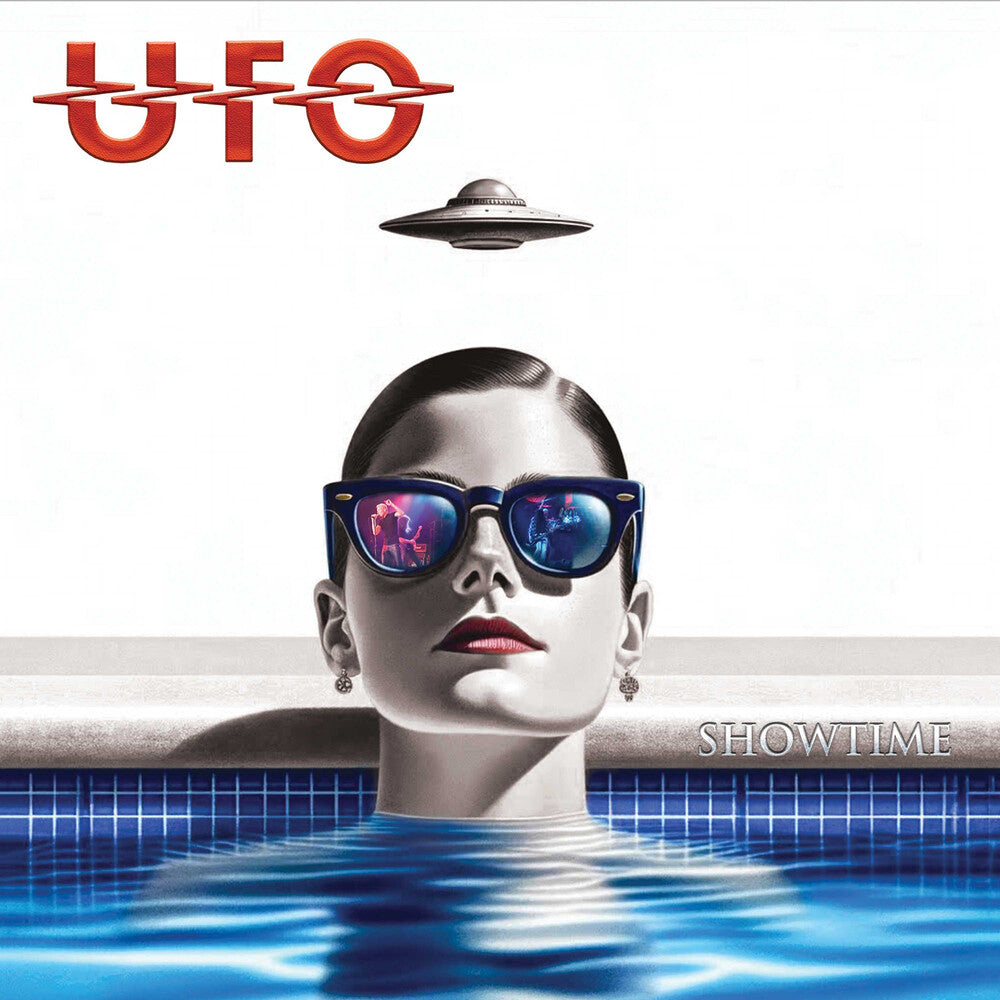 the album cover for UFO - Showtime - Red/White/Blue (Blue) [Colored Vinyl] (Red)