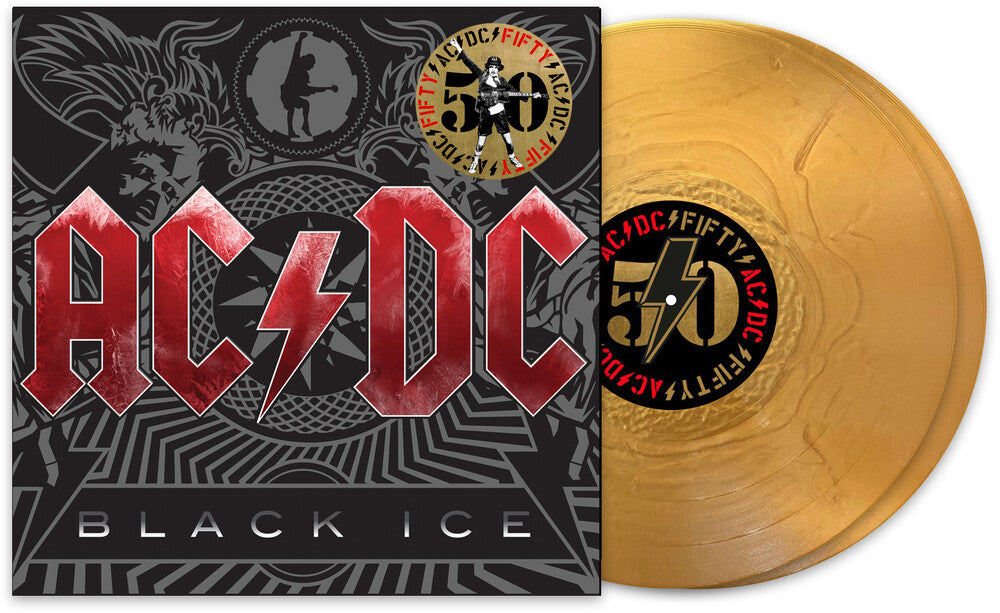 the album cover for AC/DC - Black Ice (50th Anniversary)