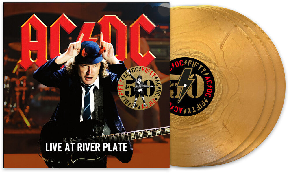 the album cover for AC/DC - Live At River Plate (50th Anniversary)