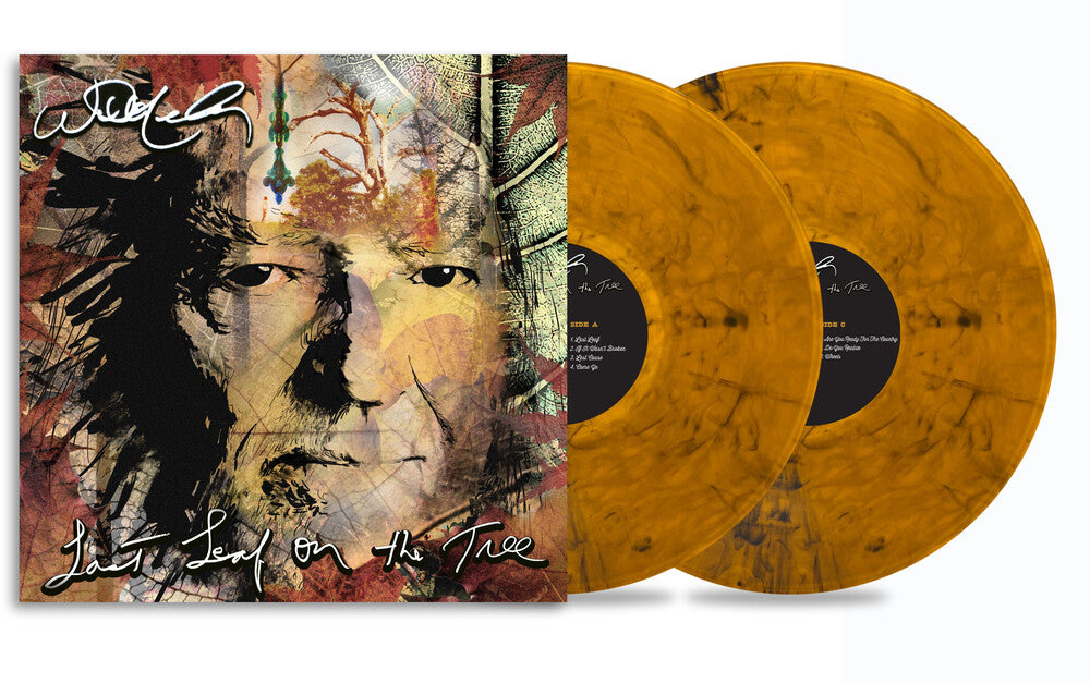 the album cover for Willie Nelson - Last Leaf On The Tree [Amber Fossil colored Vinyl]