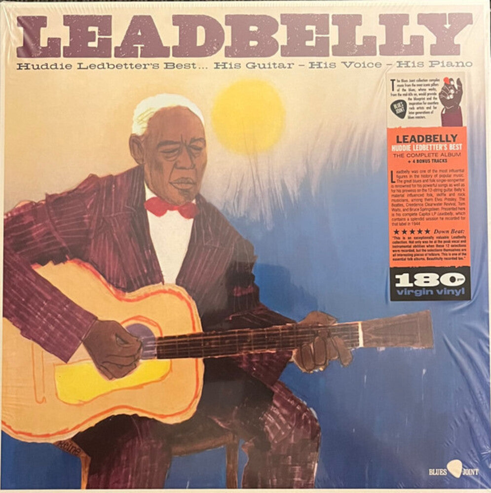 the album cover for Leadbelly - Huddie Ledbetter's Best / His Guitar His Voice His