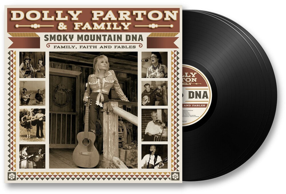 the album cover for Dolly Parton &amp; Family - Smoky Mountain DNA: Family, Faith and Fables [3LP]