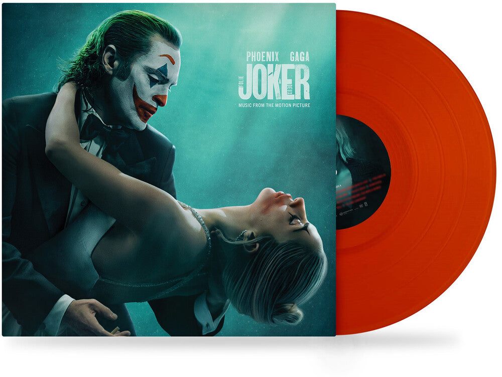 the album cover for Lady Gaga, Joaquin Phoenix, Cast of Joker: Folie a Deux - Joker: Folie a Deux (Music From The Motion Picture) [Translucent Red LP]