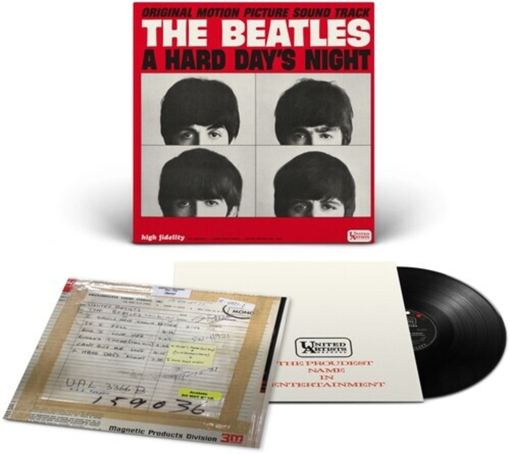 the album cover for The Beatles - A Hard Day's Night (Original Motion Picture Soundtrack) -  [LP]