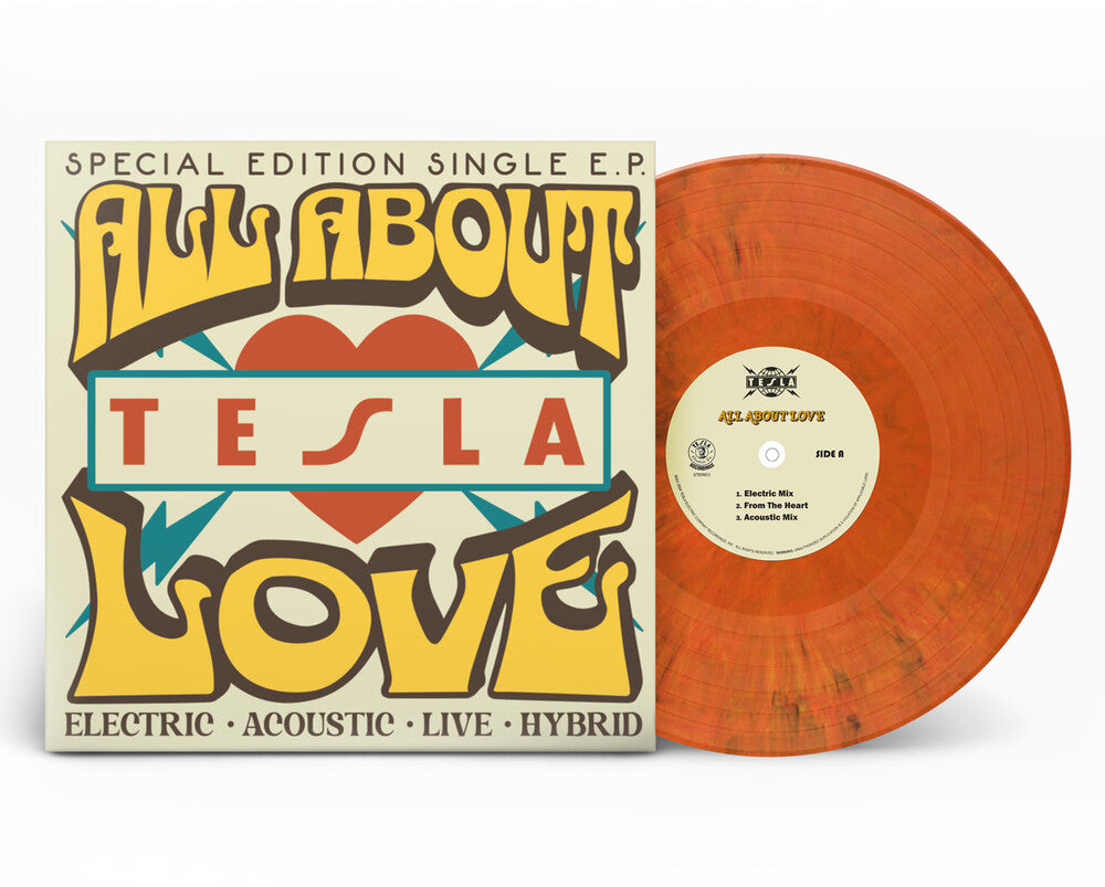the album cover for Tesla - All About Love - Orange