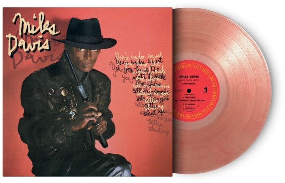 the album cover for Miles Davis - You're Under Arrest [Colored Vinyl] [Clear Vinyl] [Limited Edition] [180 Gram]