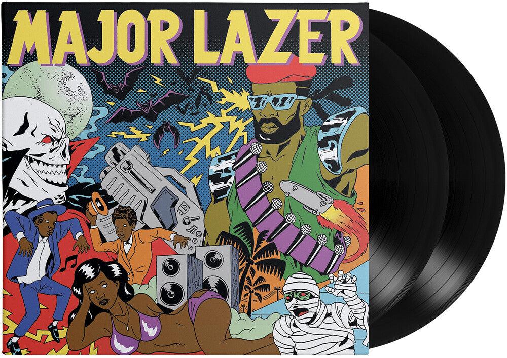 the album cover for Major Lazer - Guns Don't Kill People Lazers Do