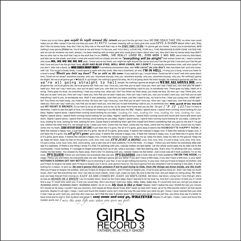 the album cover for Girls - Father, Son, Holy Ghost [2 LP]