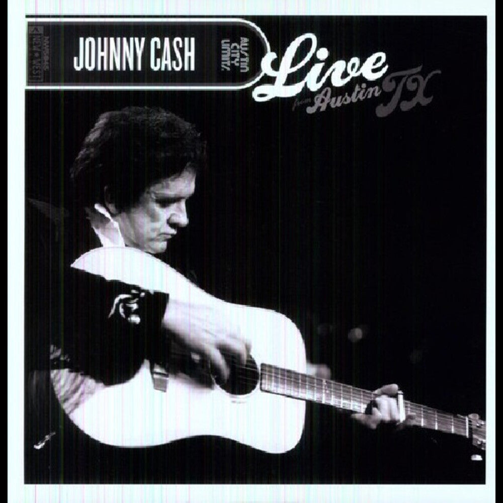 the album cover for Johnny Cash - Live From Austin, Tx (Blk) [Colored Vinyl] (Grn) (Stic)