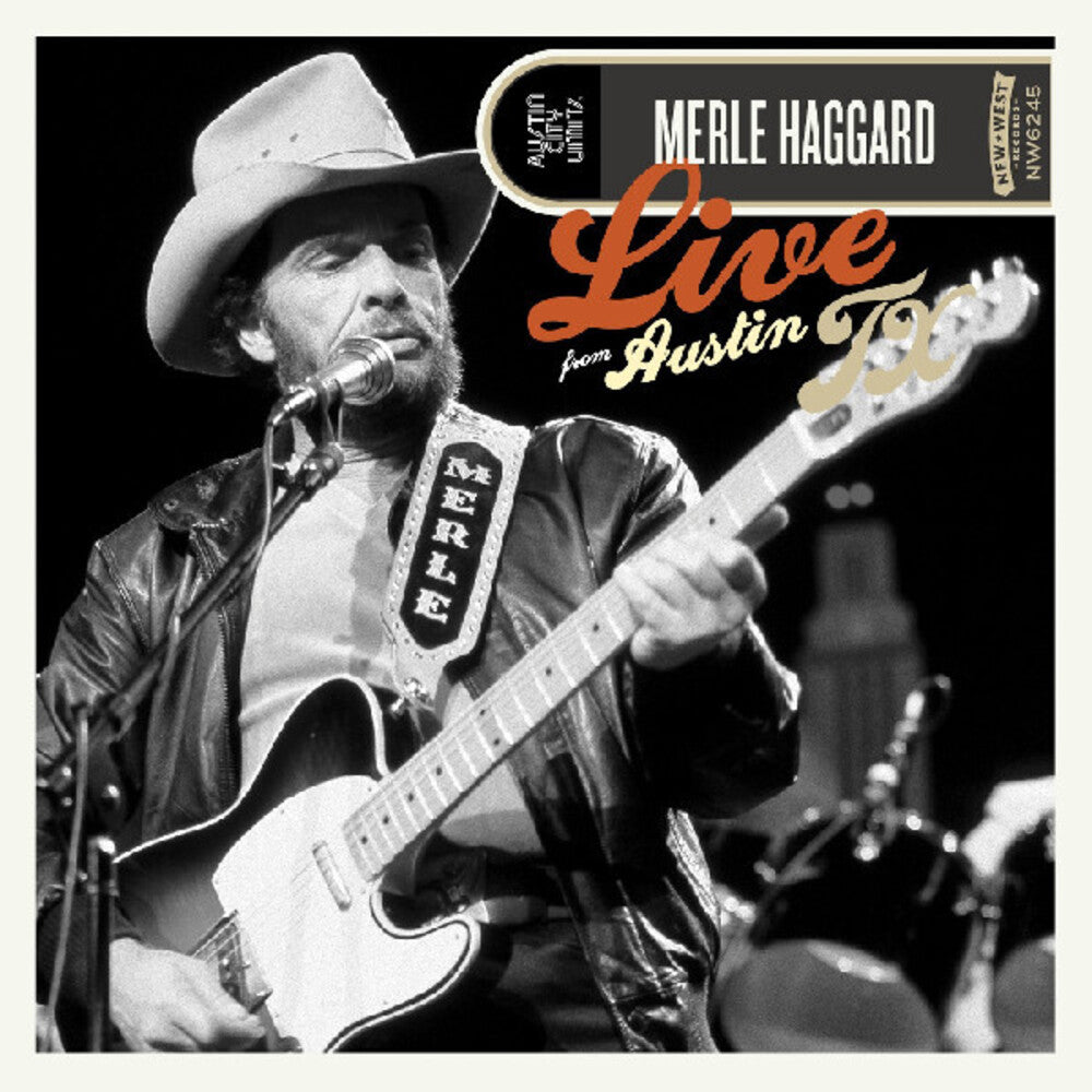 the album cover for Merle Haggard - Live From Austin, Tx '85 (Blk) (Blue) [Colored Vinyl]