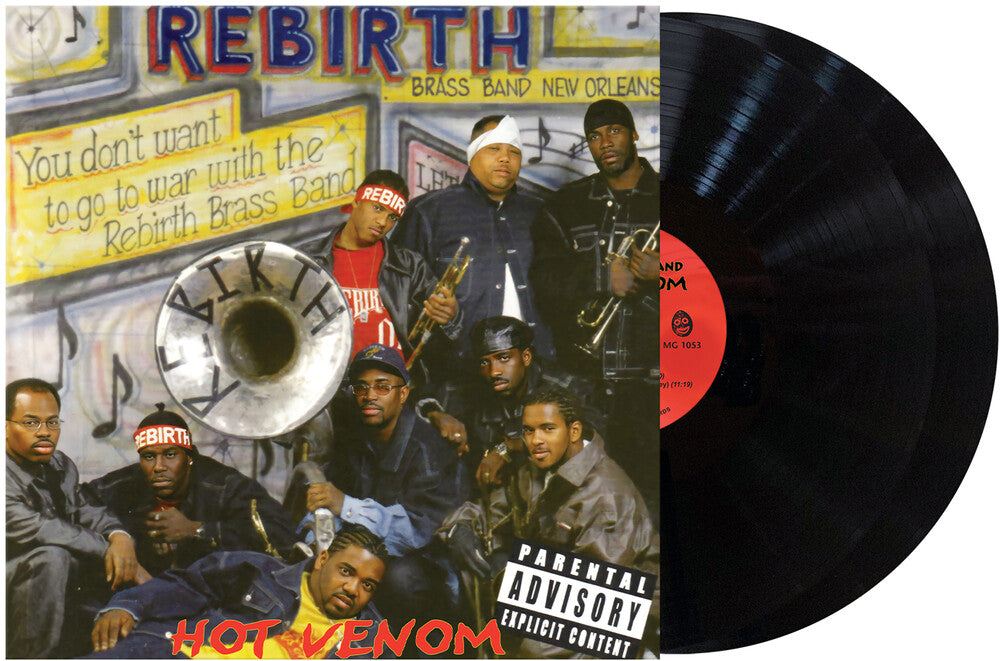the album cover for Rebirth Brass Band - Hot Venom