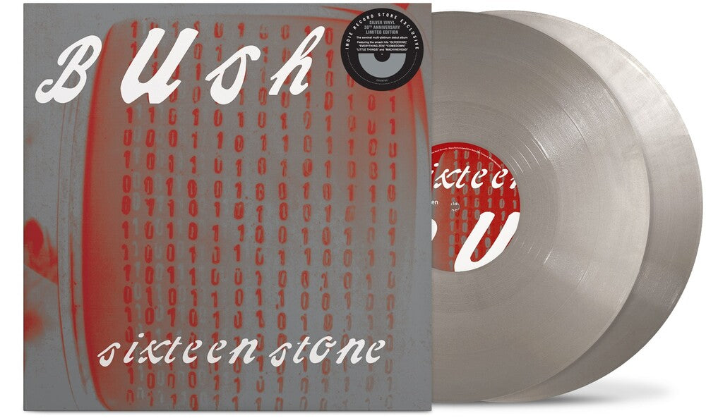 the album cover for Bush - Sixteen Stone (30th Anniversary Edition) -  [Indie Exclusive Silver LP]