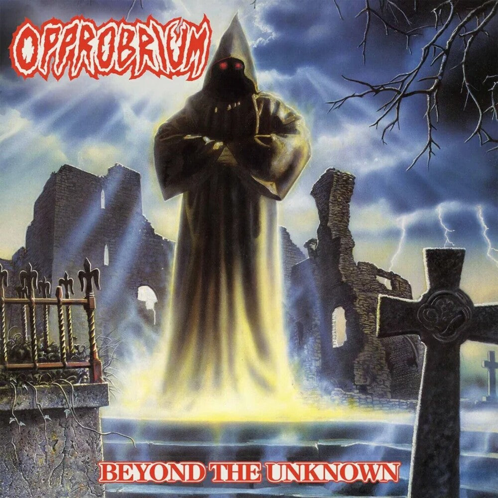 the album cover for Opprobrium - Beyond The Unknown - Yellow/Red [Colored Vinyl] [Limited Edition] (Red)