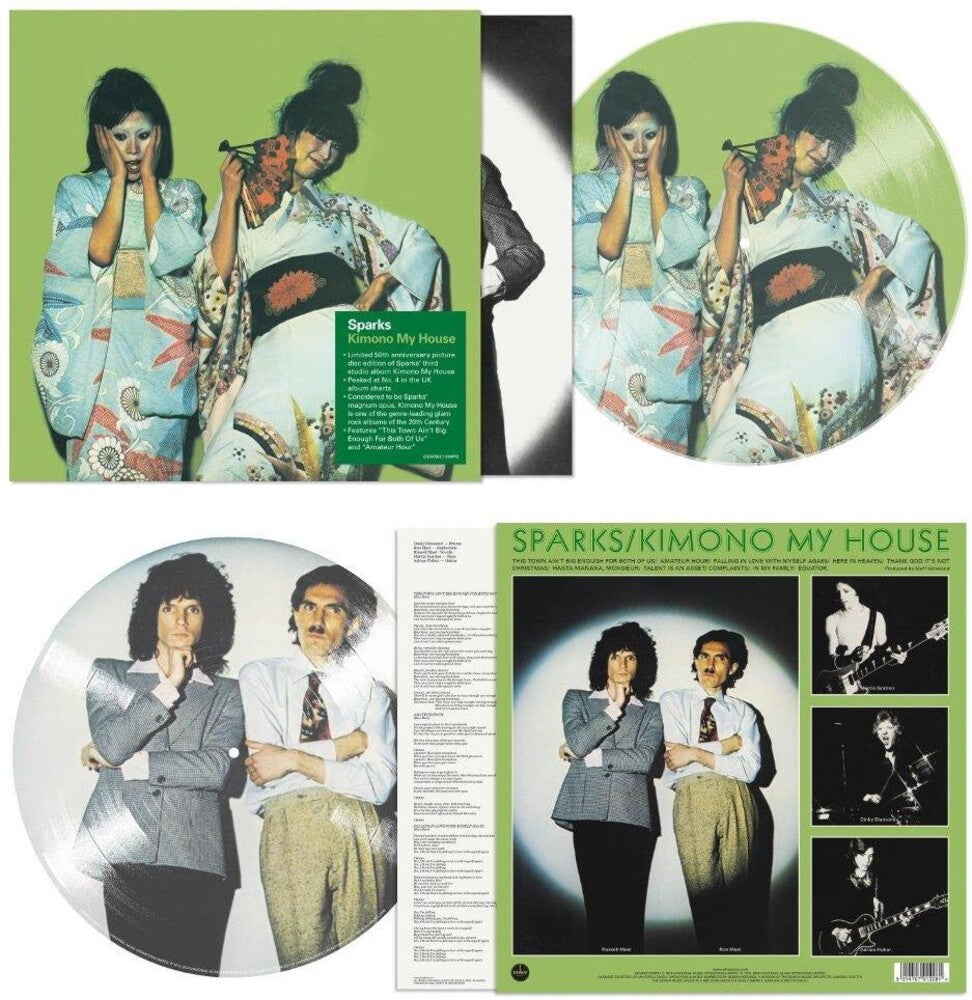 the album cover for Sparks - Kimono My House - 50th Anniversary Picture Disc