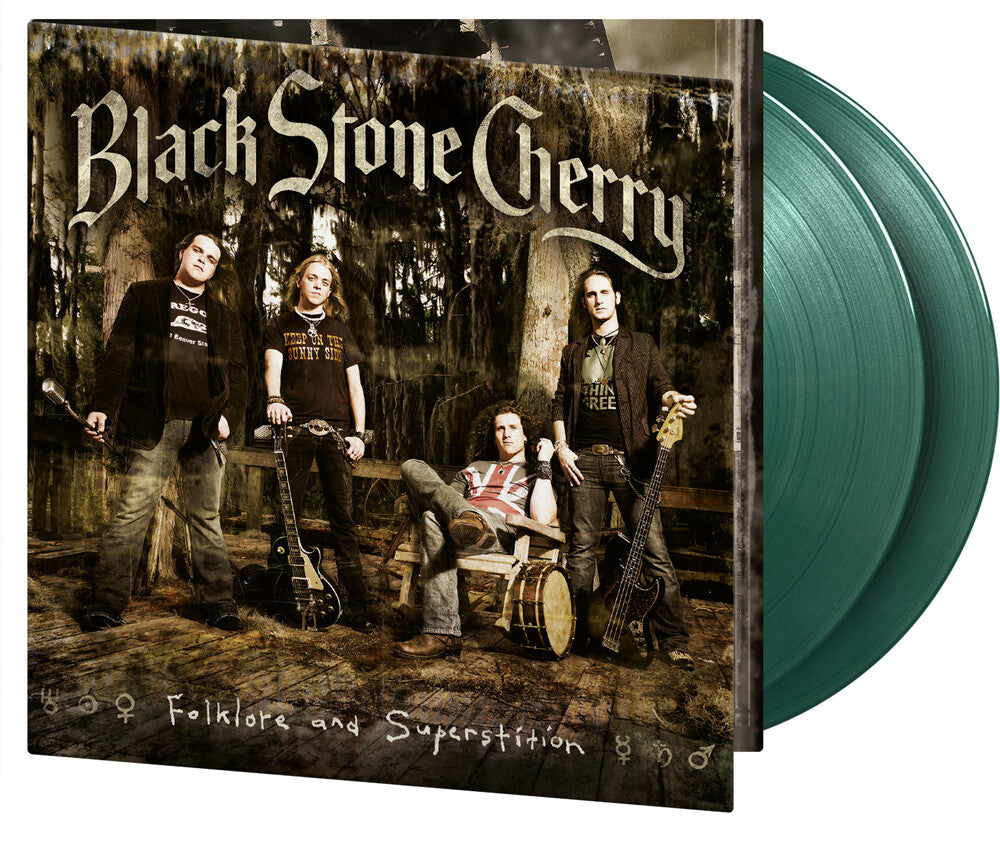 the album cover for Black Stone Cherry - Folklore & Superstition [Colored Vinyl] (Gate) (Grn) [Limited Edition]