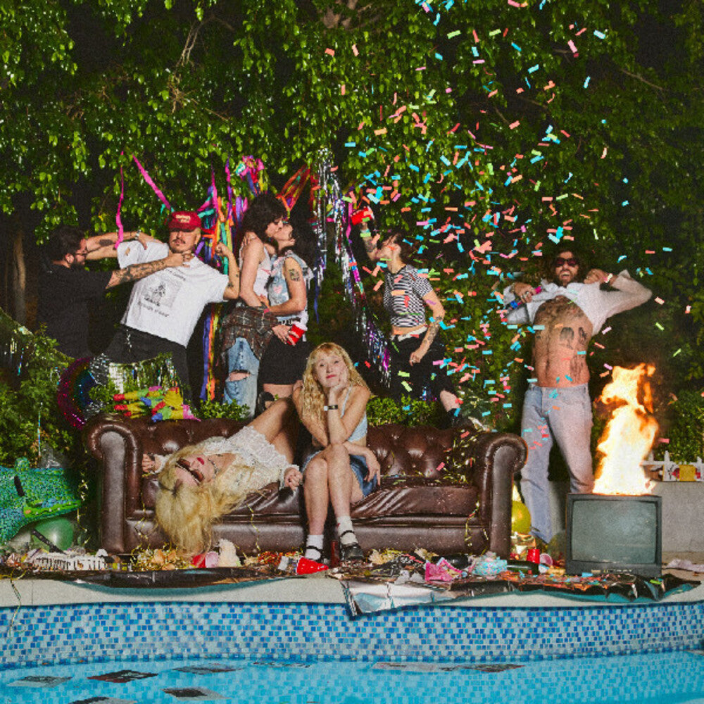 the album cover for Lambrini Girls - Who Let The Dogs Out [Indie Exclusive Blue LP]