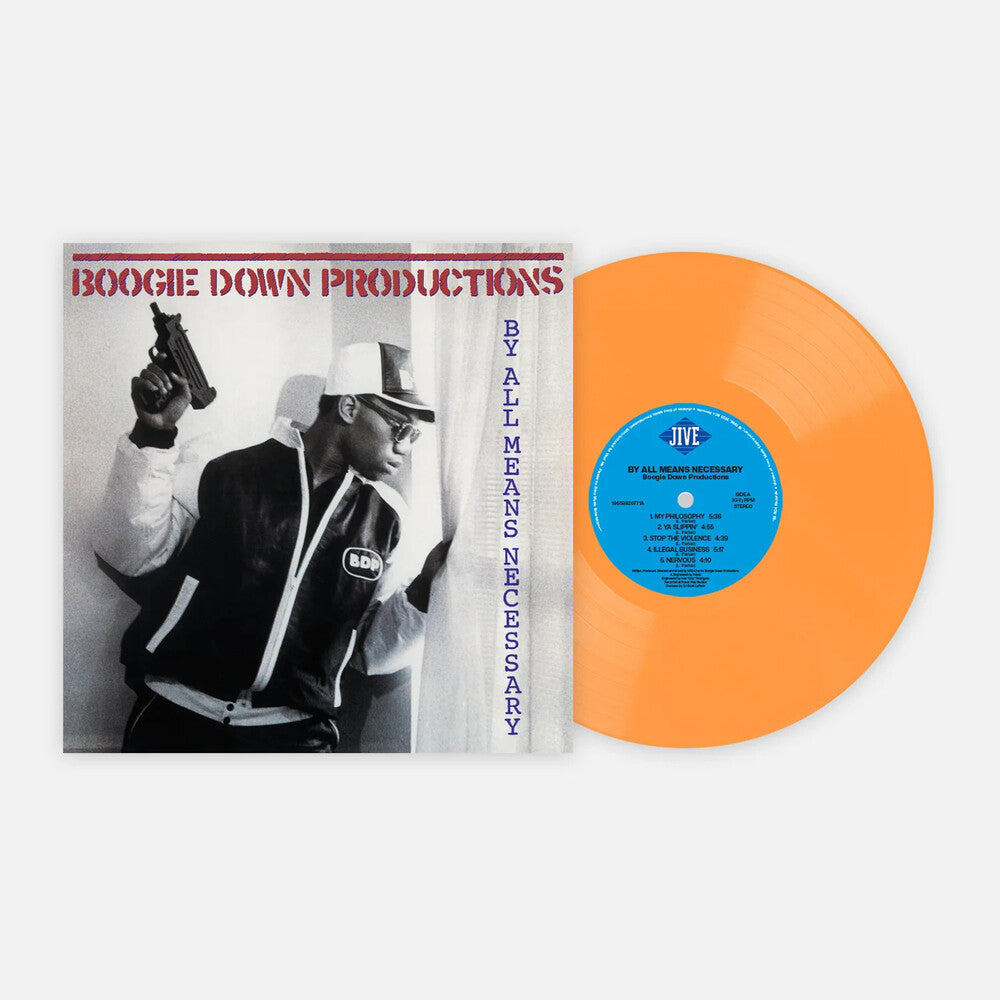 the album cover for Boogie Down Productions - By All Means Necessary [Colored Vinyl] [180 Gram] (Org) (Can)
