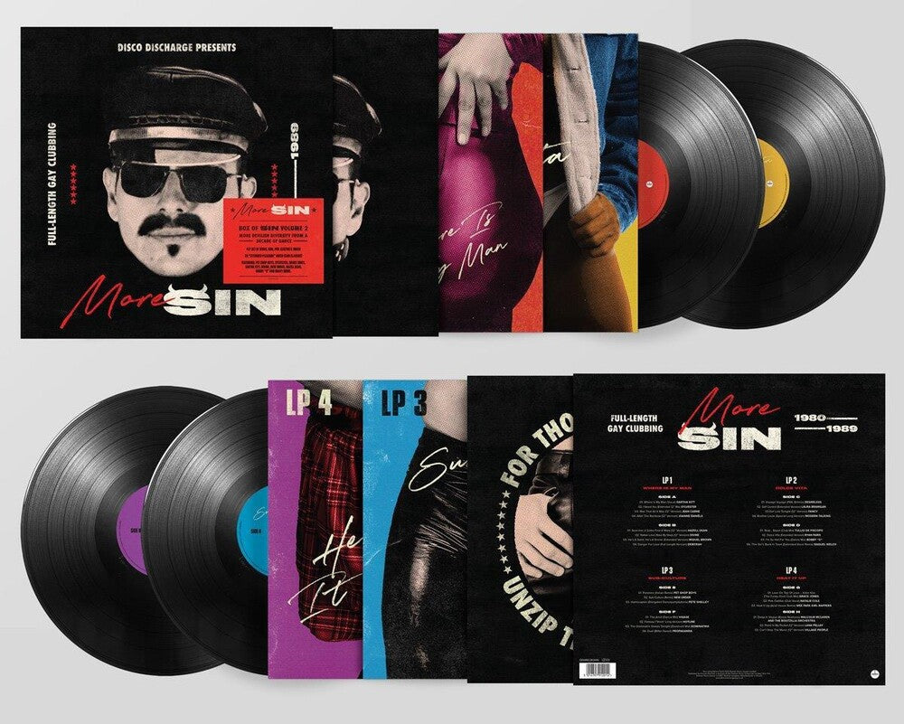 the album cover for Disco Discharge Presents More Sin: Box Of Sin 2 - Disco Discharge Presents More Sin: Box Of Sin 2