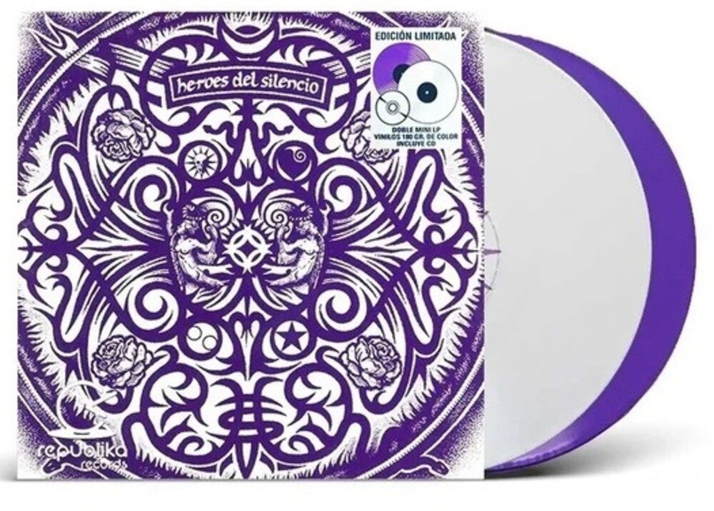 the album cover for Heroes Del Silencio - Senda 91 - Purple & White Vinyl [Colored Vinyl] (Purp)