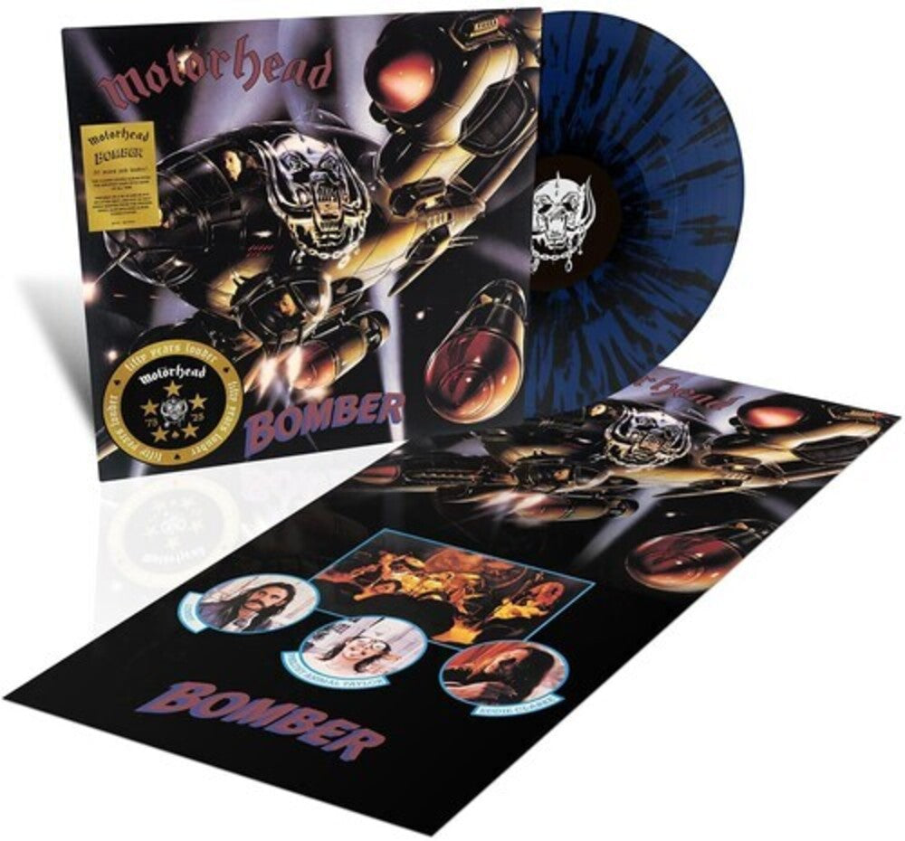 the album cover for Motörhead - Bomber (Blk) (Blue) [Colored Vinyl] [Limited Edition] (Aniv) (Hfsm)