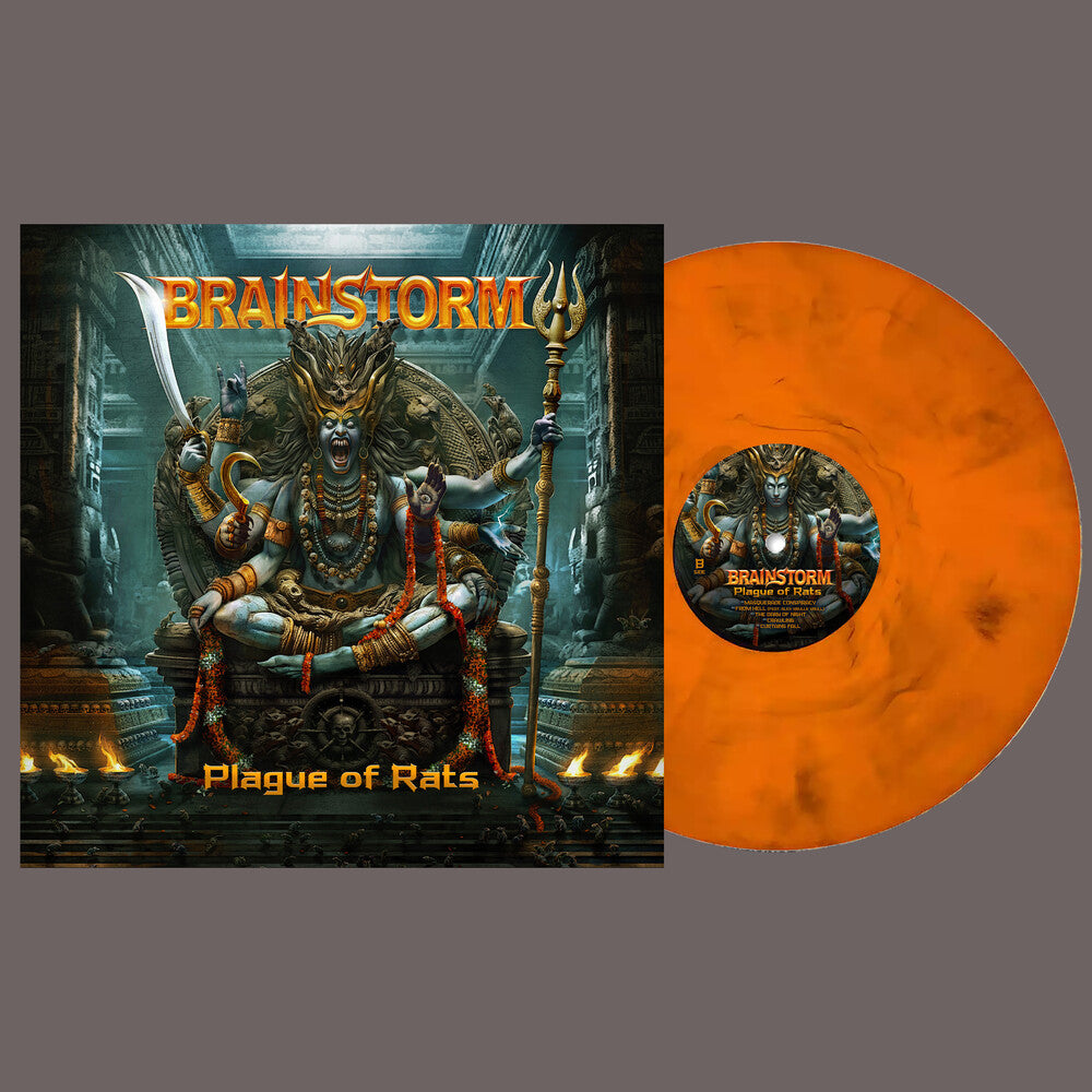 the album cover for Brainstorm - Plague Of Rats [LP Indian Sun Marbled]