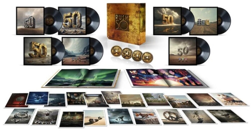 the album cover for Rush - Rush 50 [Super Deluxe Boxset 7LP + 4CD]