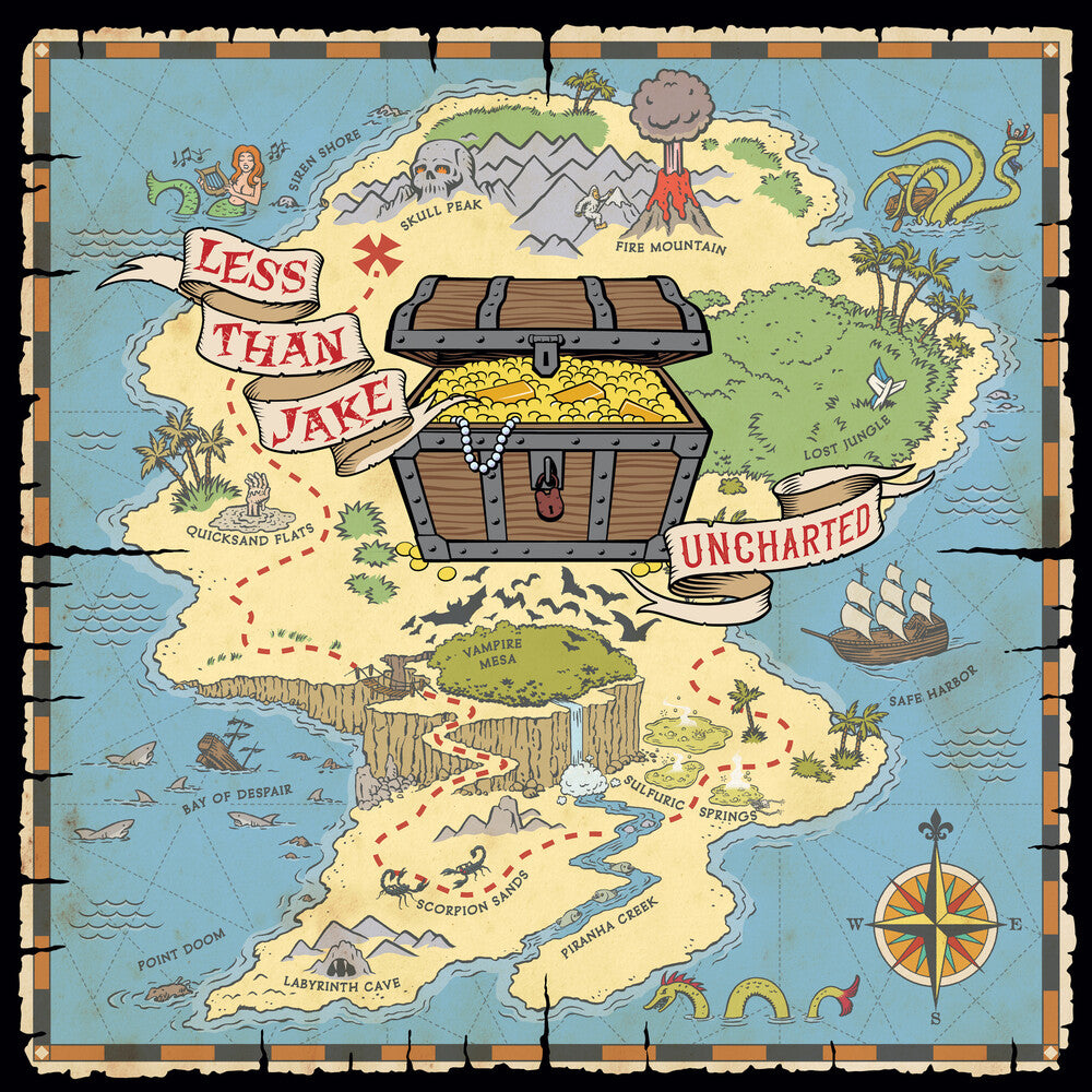 the album cover for Less Than Jake - Uncharted [Colored Vinyl] (Ylw)