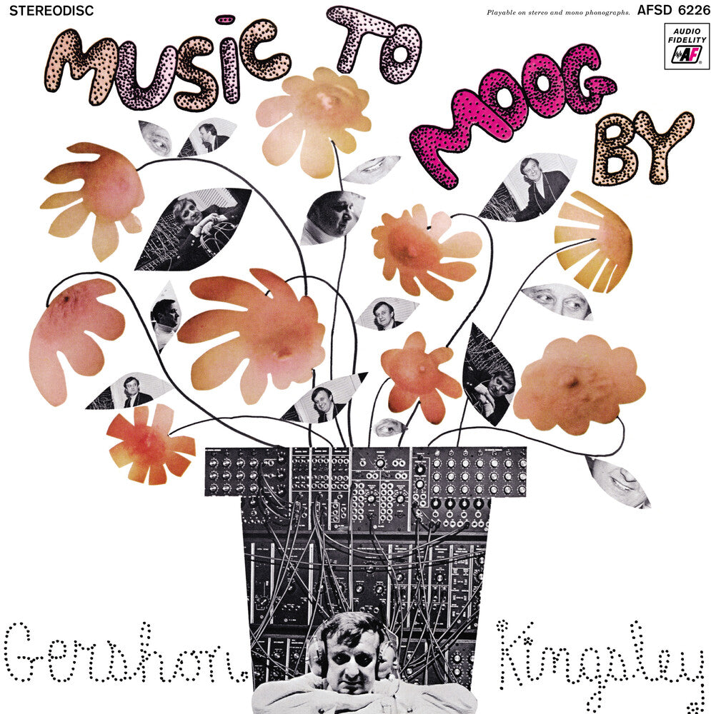 the album cover for Gershon Kingsley - Music To Moog By - Crystal Clear [Clear Vinyl]