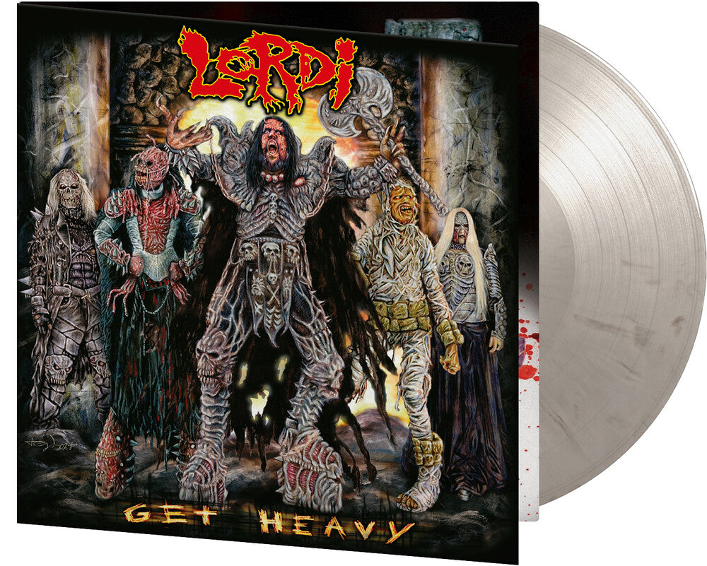 the album cover for Lordi - Get Heavy (Blk) [Colored Vinyl] [180 Gram] (Wht)