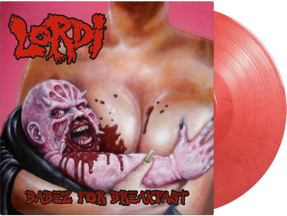 the album cover for Lordi - Babez For Breakfast [Colored Vinyl] [180 Gram] (Pnk) (Red)