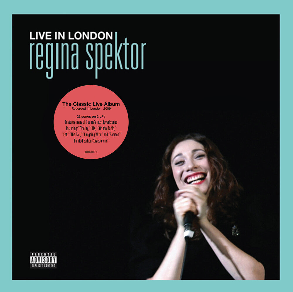 the album cover for Regina Spektor - Live in London 2LP (curacao blue 2LP)
