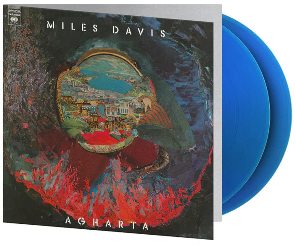 the album cover for Miles Davis - Agharta (Blue) [Colored Vinyl] (Gate) [Limited Edition] [180 Gram] (Hol)