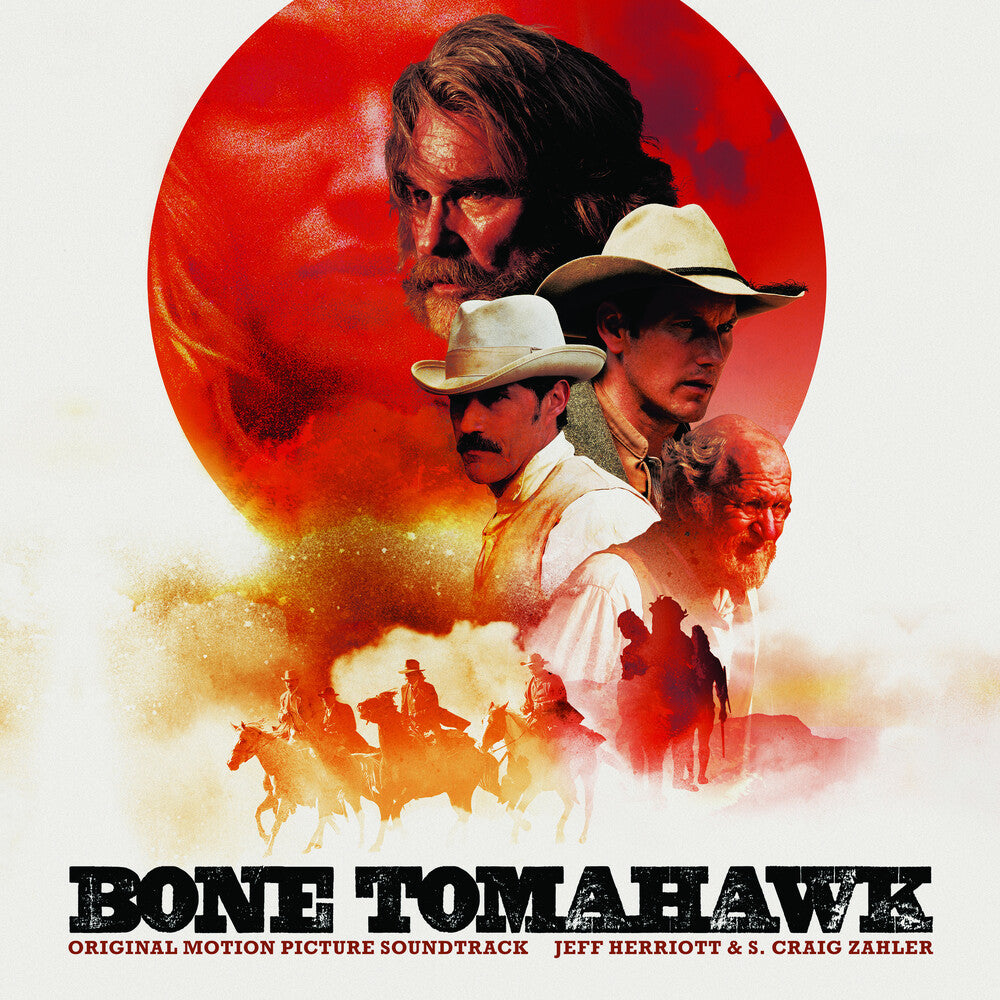 the album cover for Bone Tomahawk - O.S.T. (Colv) (Red) (Wht) - Bone Tomahawk - O.S.T. [Colored Vinyl] (Red) (Wht)