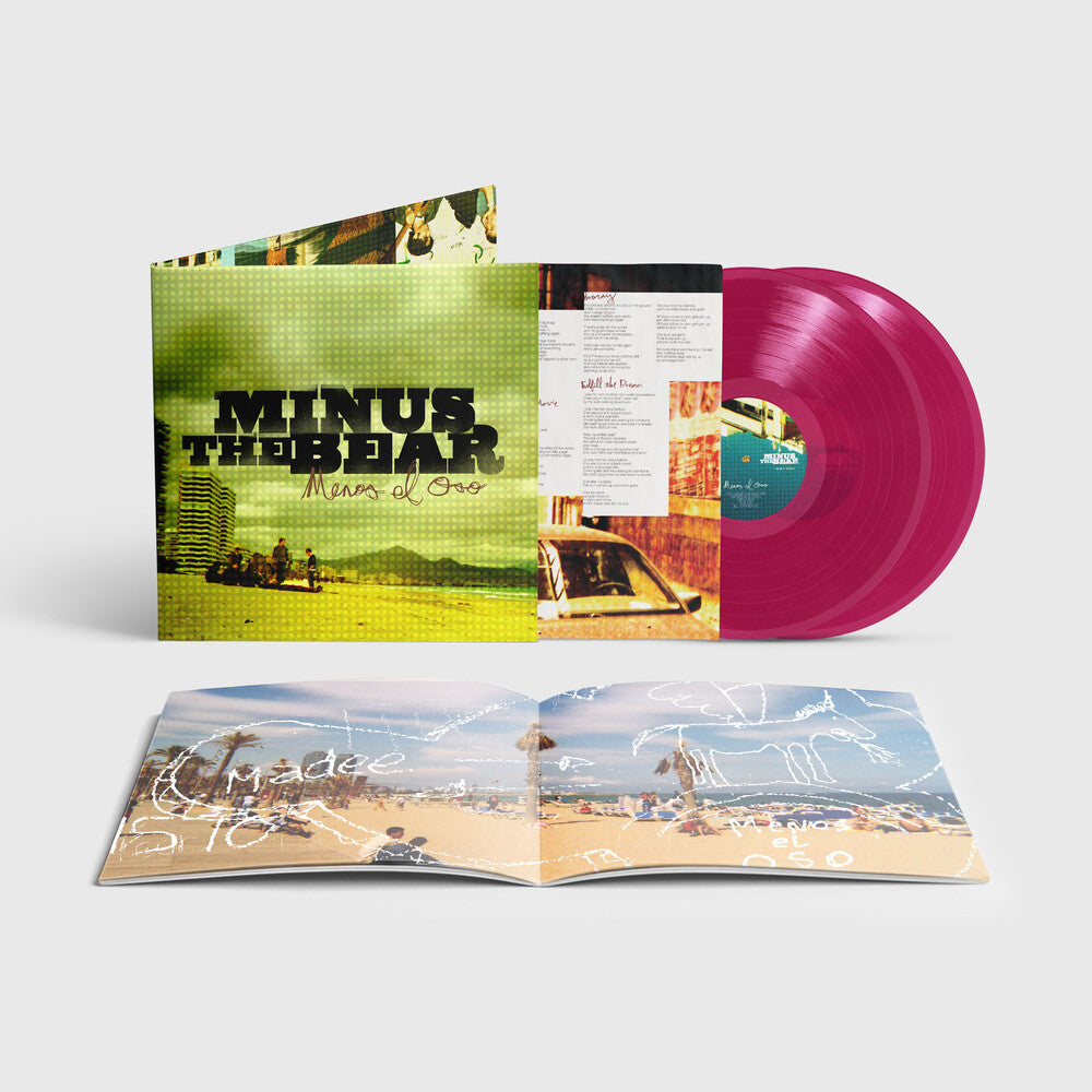 the album cover for Minus The Bear - Menos El Oso [Pink Colored Vinyl] (Deluxe 20th Anniversary Edition)