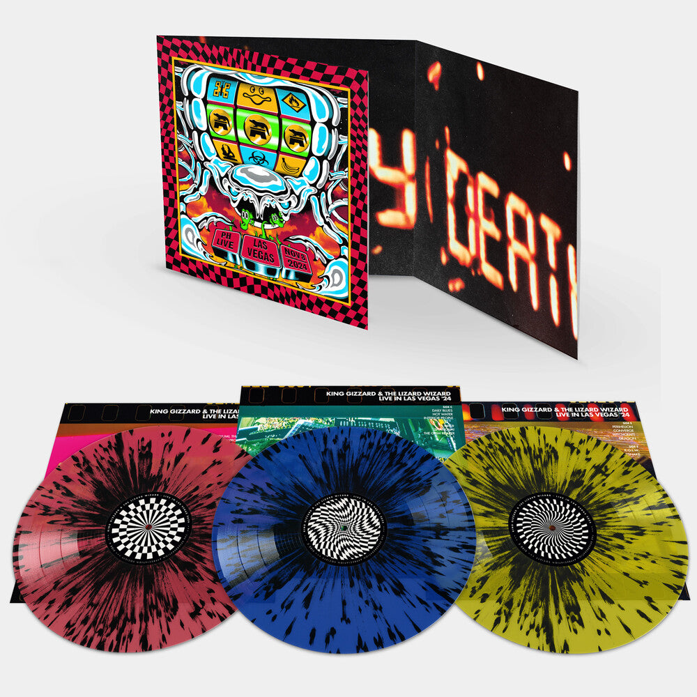the album cover for King Gizzard And The Lizard Wizard - King Gizzard - Live In Las Vegas '24 (Blue) [Colored Vinyl]