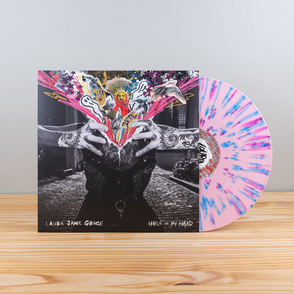 the album cover for Laura Grace  Jane - Hole In My Head (Blue) [Colored Vinyl] [Limited Edition] (Pnk) (Purp)