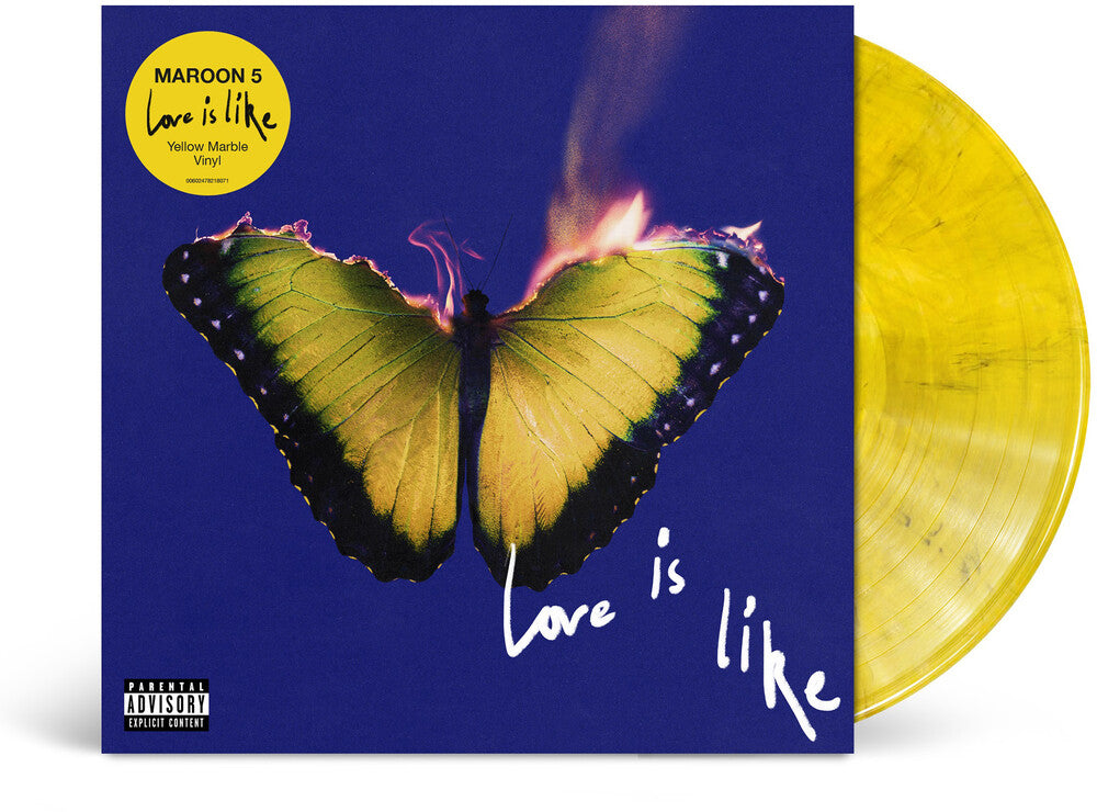 the album cover for Maroon 5 - Love Is Like [Yellow Marble LP]