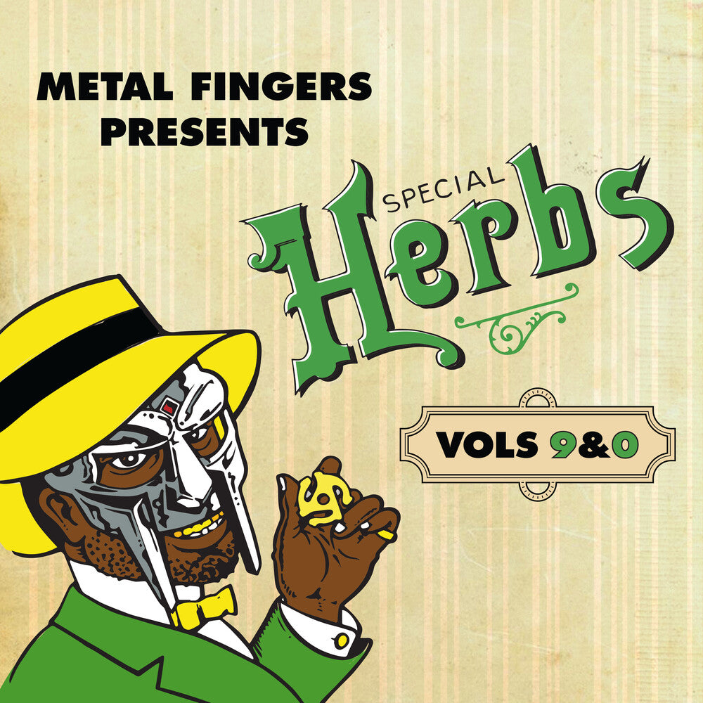the album cover for MF DOOM - Metal Fingers Presents: Special Herbs Vol. 9 & 0 [Evergreen 2xLP]