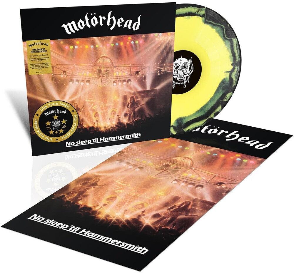 the album cover for Motörhead - No Sleep 'til Hammersmith (Blk) [Colored Vinyl] (Ylw)