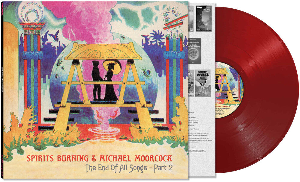 the album cover for Spirits Burning &amp; Michael Moorcock - The End Of All Songs - Part 2 [Red LP]